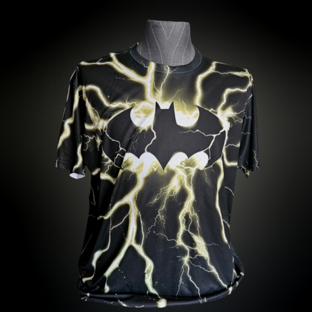 Lightning Batman Graphic Tee Shirt